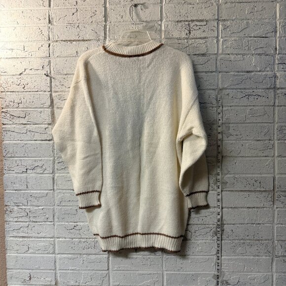 ✨ Vintage Oui Designer Collection Angora Blend Bird Sweater – Cream/Brown/Black - Picture 8 of 10